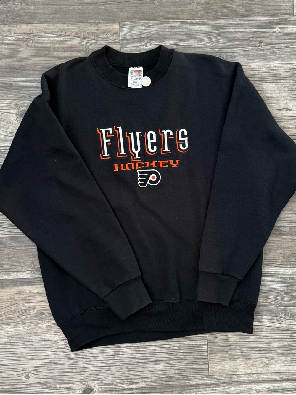 Vintage 90s Fruit of the Loom Philadelphia Flyers Hockey Sweatshirt L